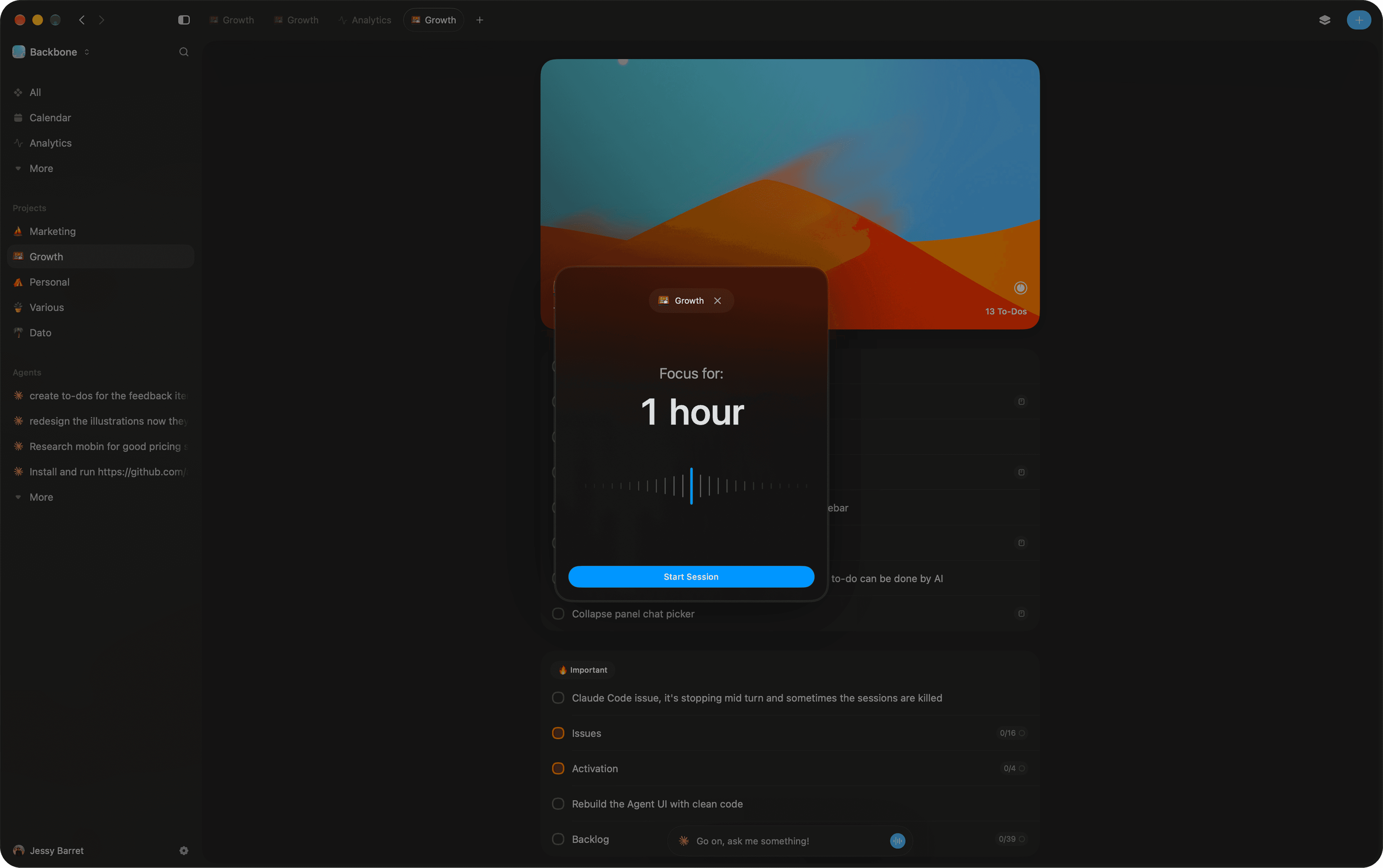 Calesto time tracking showcase